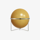 Mid Century Modern Space Age Yolk Table Lamp Minimalist Designer Interior Lighting Silver