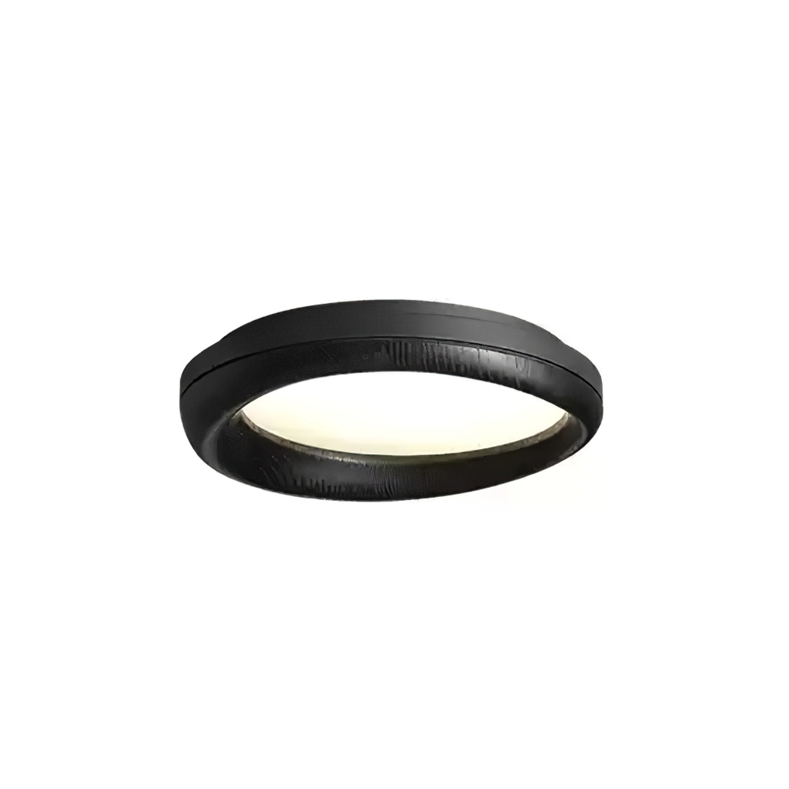 Zenova Modern Minimalist Wood Flush Mount LED Ceiling Light for Living Room