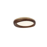 Zenova Modern Minimalist Wood Flush Mount LED Ceiling Light for Living Room