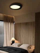 Zenova Modern Minimalist Wood Flush Mount LED Ceiling Light for Living Room