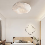 Modern Yunduo Silk Flush Mount Ceiling Light Minimalist LED Fixture for Bedroom and Dining Spaces