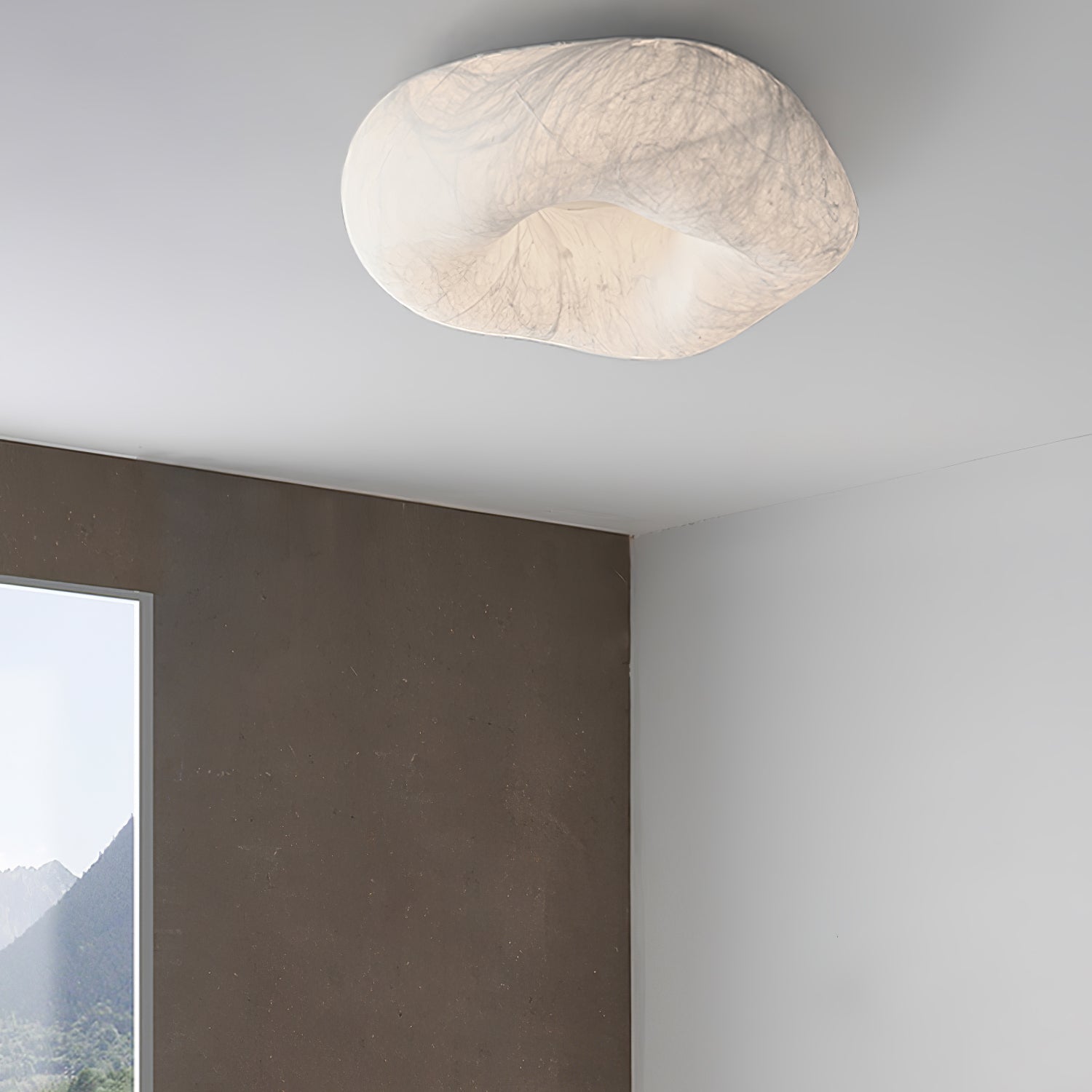 Modern Yunduo Silk Flush Mount Ceiling Light Minimalist LED Fixture for Bedroom and Dining Spaces