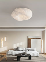 Modern Yunduo Silk Flush Mount Ceiling Light Minimalist LED Fixture for Bedroom and Dining Spaces