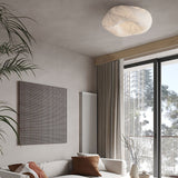 Modern Yunduo Silk Flush Mount Ceiling Light Minimalist LED Fixture for Bedroom and Dining Spaces