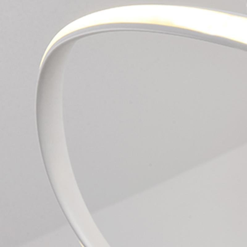 20 Inch Modern LED Ribbon Flush Mount Ceiling Light for Living Room Dimmable Lighting Fixture