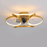 Modern Flower Design LED Flush Mount Ceiling Fan with Remote Control and 3 Speed Settings