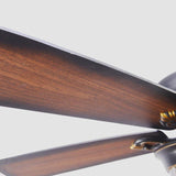42 Inch Modern Farmhouse Ceiling Fan with 5 Wood Blades and Glass Shade Light Kit for Bedroom