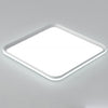 16 Inch Square LED Flush Mount Ceiling Light with Remote Control Dimmable Modern White Fixture