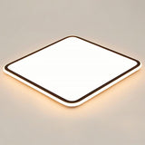 30 Inch Large Square LED Flush Mount Ceiling Light Dimmable Black Geometric Light Fixture