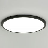 Modern 16 Inch LED Geometric Circle Flush Mount Ceiling Light in Black and White Finish