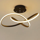 20 Inch Modern LED Ribbon Flush Mount Ceiling Light for Living Room Dimmable Lighting Fixture