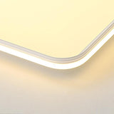 16 Inch Square LED Flush Mount Ceiling Light with Remote Control Dimmable Modern White Fixture