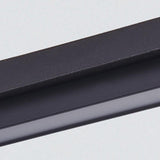 Modern Linear Black LED Flush Mount Ceiling Light Rectangular Strip Lighting Fixture