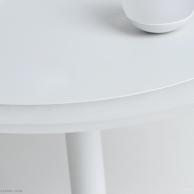 White Round LED Flush Mount Ceiling Light with Two Adjustable Spotlights