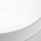 Modern 16 Inch Dimmable Round LED Flush Mount Ceiling Light with Remote in White