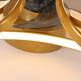 Modern Flower Design LED Flush Mount Ceiling Fan with Remote Control and 3 Speed Settings