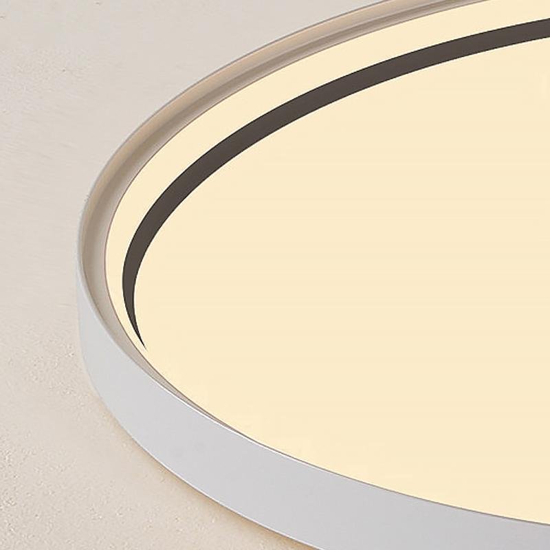 16 Inch Modern Round LED Flush Mount Ceiling Light with Acrylic Edge Design