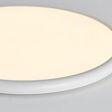 Modern 16 Inch LED Geometric Circle Flush Mount Ceiling Light in Black and White Finish