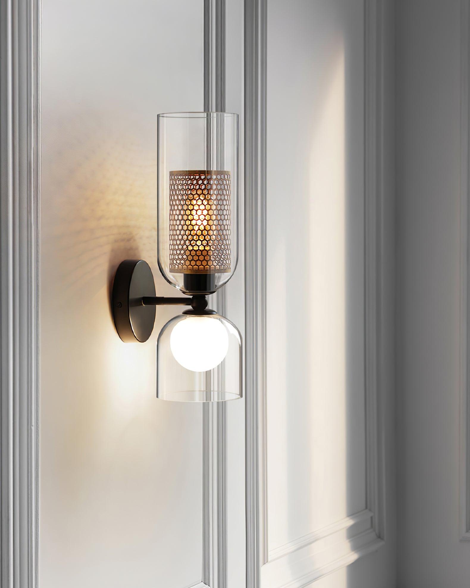 modern-industrial-black-metal-and-clear-glass-multidirectional-double-wall-sconce