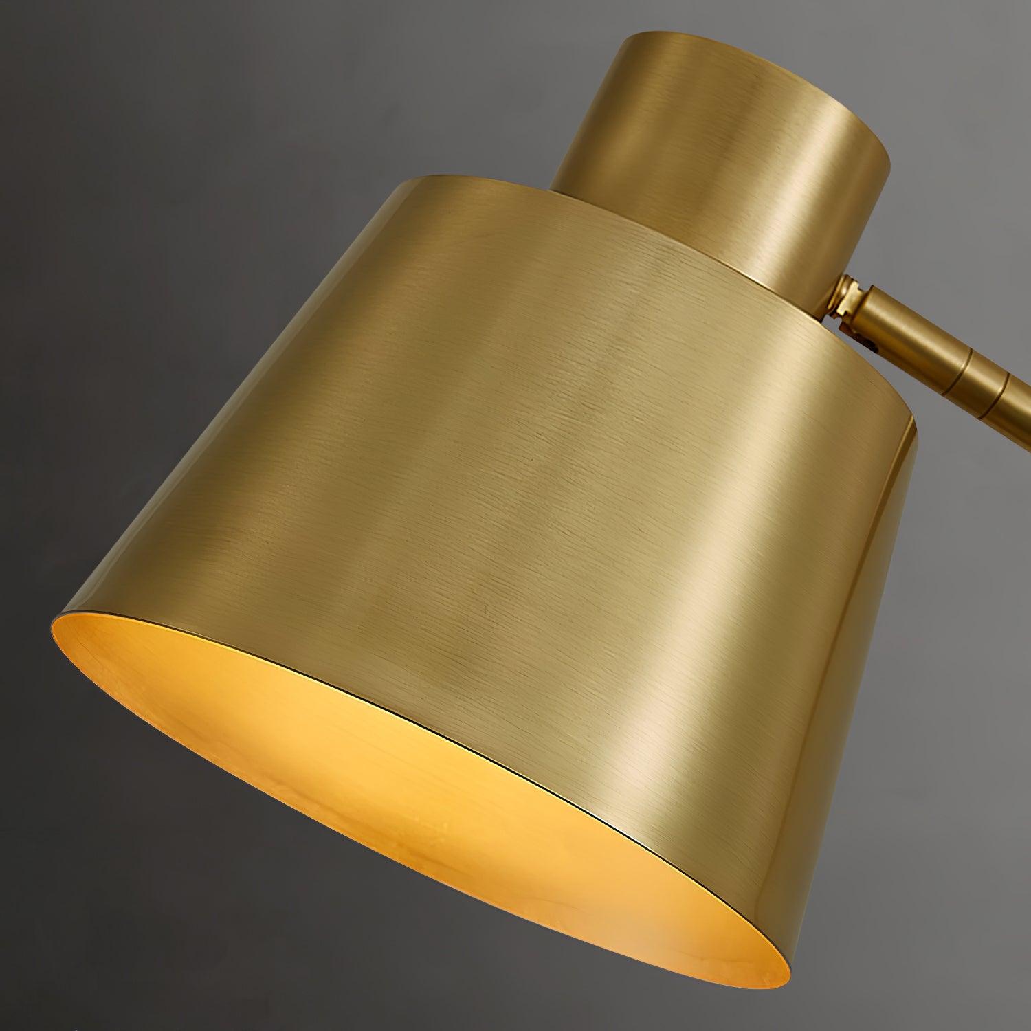 Contemporary Brass Gold Standing Floor Lamp Minimalist LED Lighting for Living Room