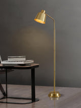 Contemporary Brass Gold Standing Floor Lamp Minimalist LED Lighting for Living Room