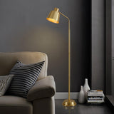 Contemporary Brass Gold Standing Floor Lamp Minimalist LED Lighting for Living Room