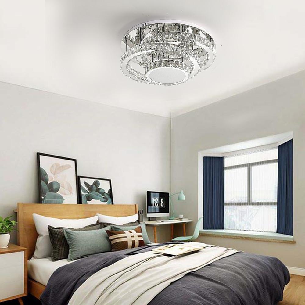 Modern Stainless Steel LED Flush Mount Ceiling Light Nordic Acrylic Industrial Fixture