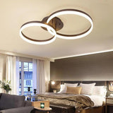 Modern Nordic Gold 2 Ring LED Flush Mount Ceiling Light Fixture for Home Decor