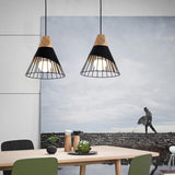 Abstract Cone Shaped Metal Pendant Light Nordic Minimalist Kitchen Island Hanging Ceiling Fixture
