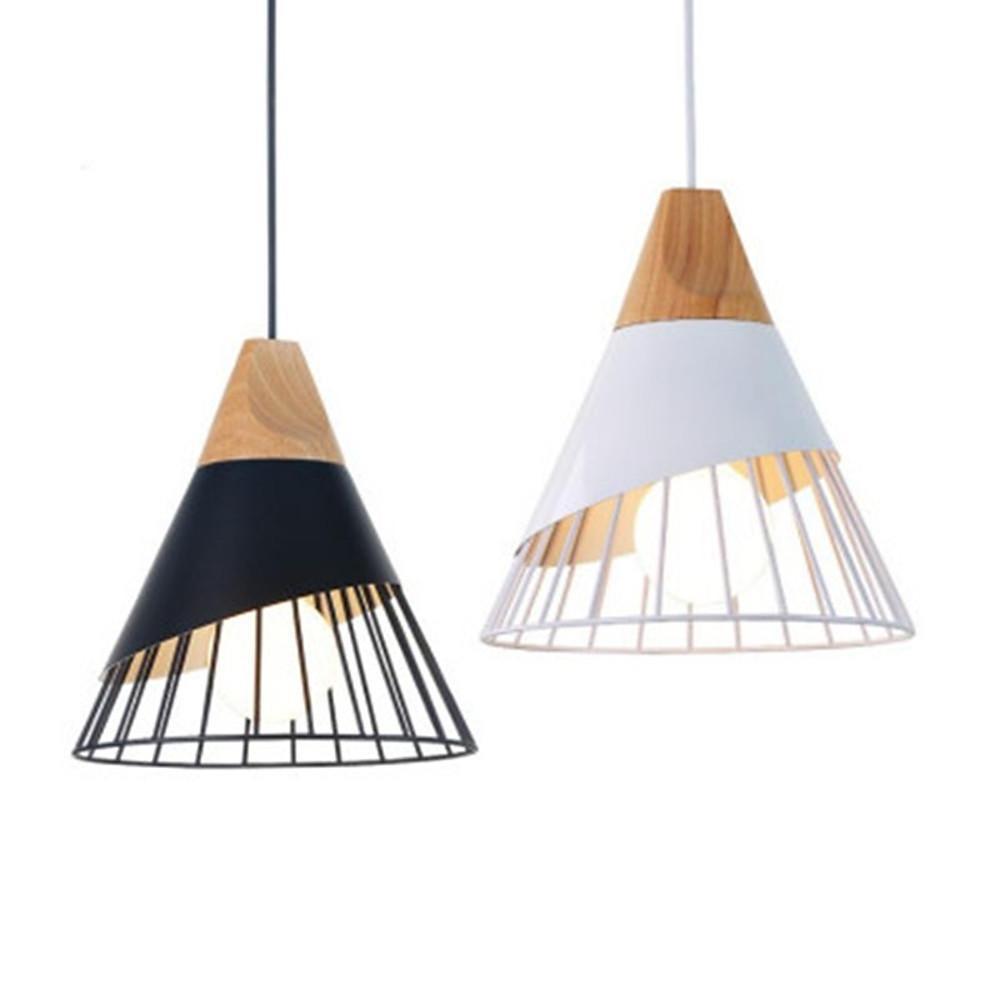 Abstract Cone Shaped Metal Pendant Light Nordic Minimalist Kitchen Island Hanging Ceiling Fixture
