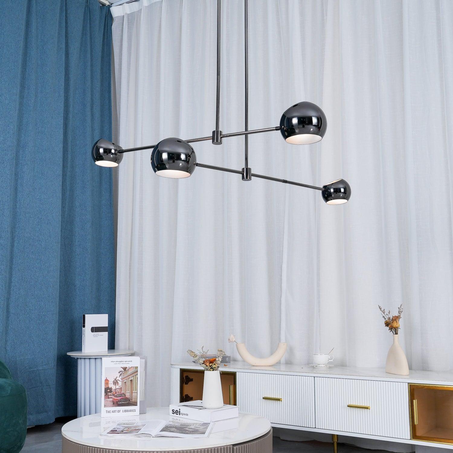 Acaba Modern Rotating Glass Globe Chandelier Pendant Light for Home Office