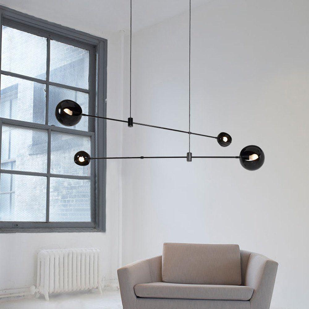 Acaba Modern Rotating Glass Globe Chandelier Pendant Light for Home Office
