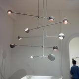 Acaba Modern Rotating Glass Globe Chandelier Pendant Light for Home Office
