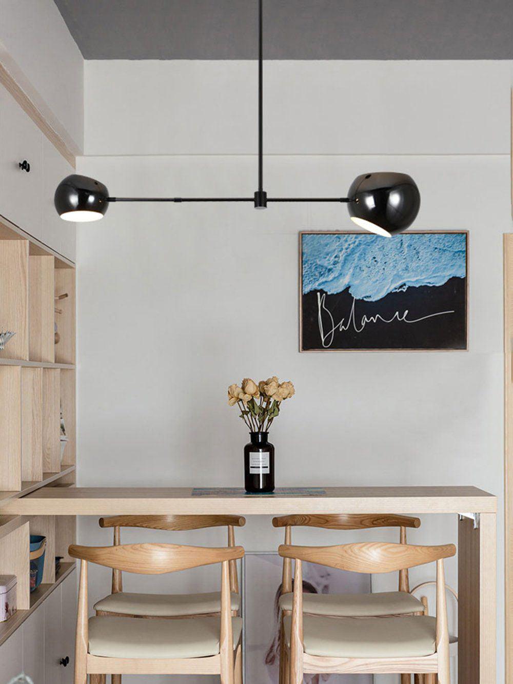 Acaba Modern Rotating Glass Globe Chandelier Pendant Light for Home Office