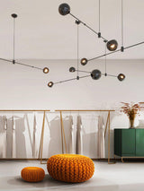 Acaba Modern Rotating Glass Globe Chandelier Pendant Light for Home Office