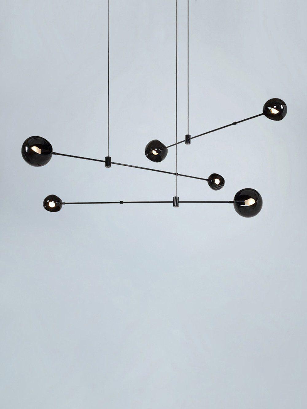 Acaba Modern Rotating Glass Globe Chandelier Pendant Light for Home Office
