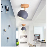 Modern Semicircular Metal LED Pendant Light Adjustable Rustic Hanging Ceiling Lamp for Entryway