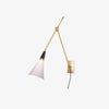 Adjustable Arm Plug In Wall Lamp with Metal Shade Mid Century Modern Sconce