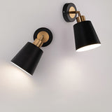 Adjustable Black and Gold LED Wall Sconce Nordic Style 3 Step Dimming Bedroom Light
