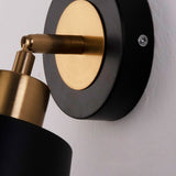 Adjustable Black and Gold LED Wall Sconce Nordic Style 3 Step Dimming Bedroom Light