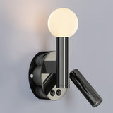 Adjustable LED Bedside Reading Wall Lamp Set of 2 with Space Saving Flush Mount Design