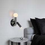 Adjustable LED Bedside Reading Wall Lamp Set of 2 with Space Saving Flush Mount Design