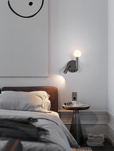 Adjustable LED Bedside Reading Wall Lamp Set of 2 with Space Saving Flush Mount Design