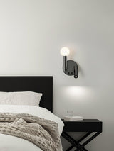 Adjustable LED Bedside Reading Wall Lamp Set of 2 with Space Saving Flush Mount Design