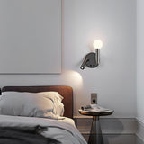 Adjustable LED Bedside Reading Wall Lamp Set of 2 with Space Saving Flush Mount Design