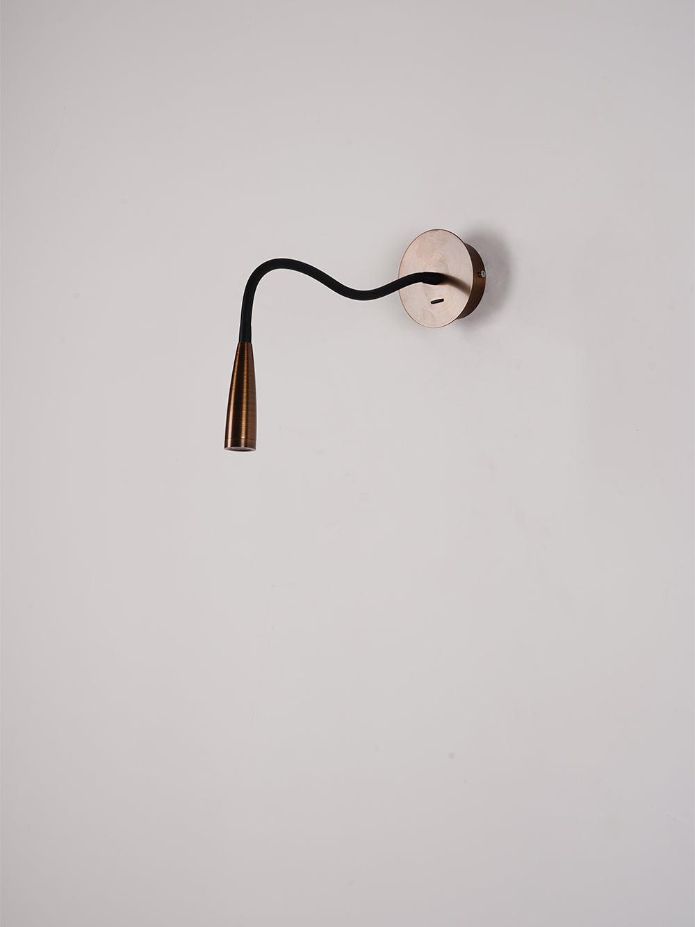 Adjustable Modern Flexible Hose LED Wall Sconce Bedside Reading Lamp Set of 2