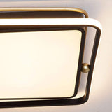 Modern Geometric Square LED Flush Mount Ceiling Light Dimmable Nordic Minimalist Fixture