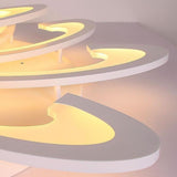 Modern Geometric Acrylic LED Flush Mount Ceiling Lamp with Dimmable Multi Layer Design for Living Room