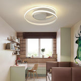 Modern Spiraling Circular LED Flush Mount Ceiling Light for Living Room and Bedroom