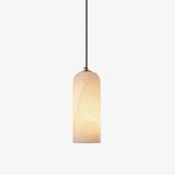 Alabaster Pendant Light Mid Century Modern Brass Hanging Lamp for Kitchen Island Foyer